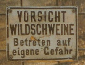 Vorsicht Wildschweine